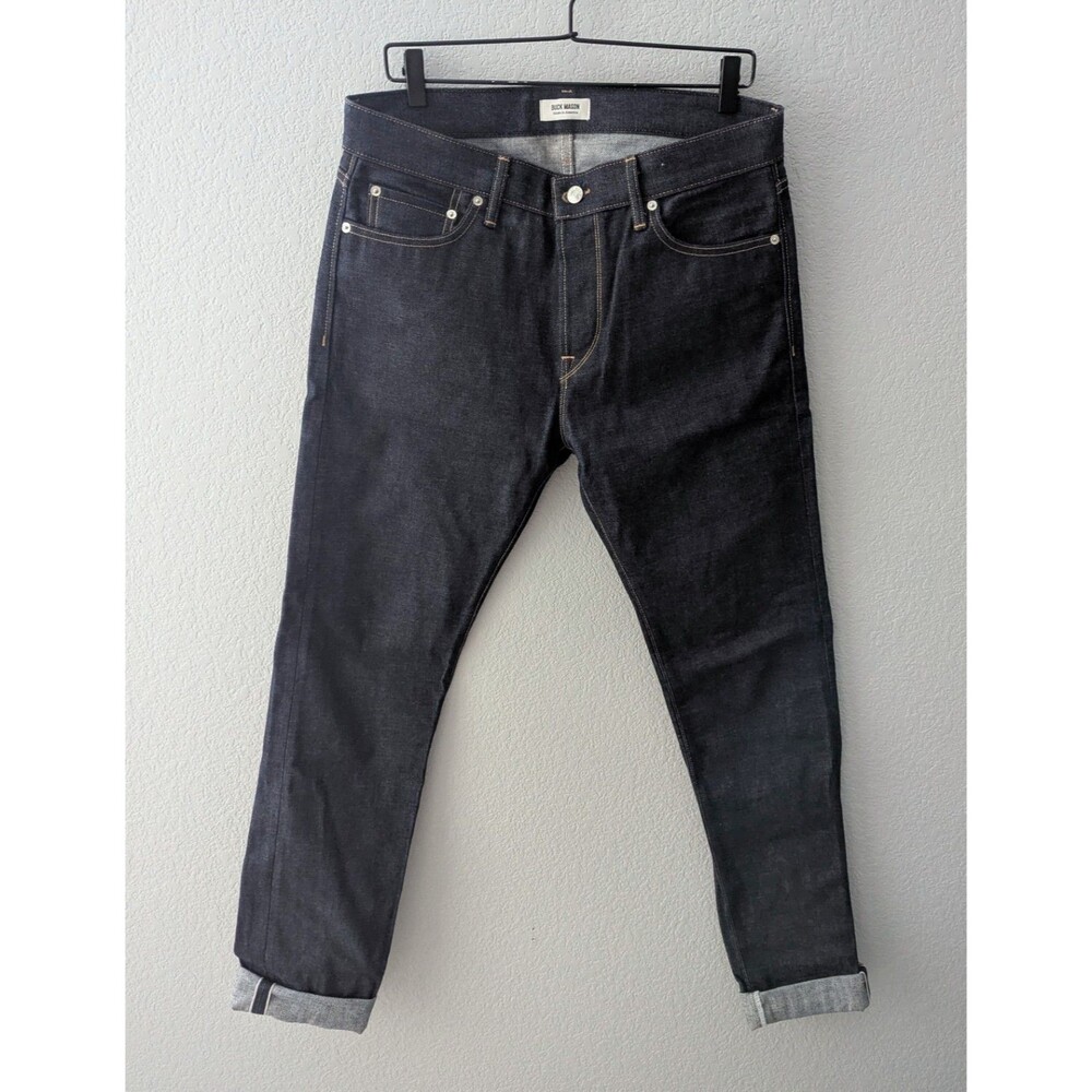 Buck Mason Raw Selvedge Maverick Jeans Men's Size 33 Slim Fit Blue Denim Pants